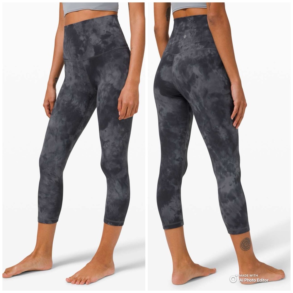 Lululemon Align Super High-Rise Crop *21” Diamond Dye Buttery Soft Leggings Sz 2